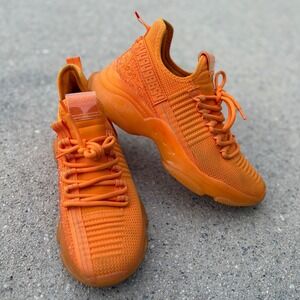 Steve Madden Maxima Orange Rhinestone Chunky Sneakers SM NY90 Monochromatic Mens